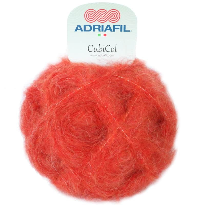 Gomitolo di filato Adriafil Cubicol, colore 86 arancio