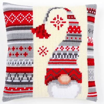 Cuscino Ricamo Buffo Babbo Natale Collection I