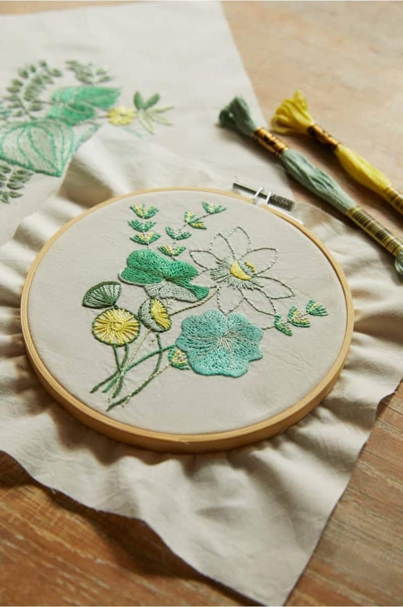 Giardino Acquatico Duo Kit ricamo - DMC Mindful Making Giardino Acquatico Duo Kit ricamo - DMC Mindful Making