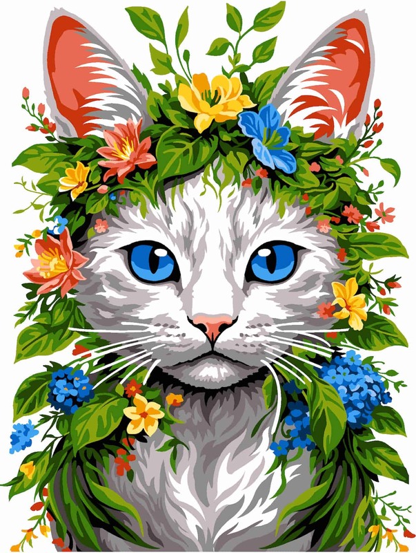 Vegetal Felin - Tela prestampata per mezzopunto Vegetal Felin - Tela prestampata per mezzopunto