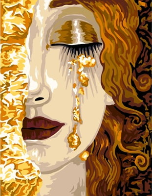 Le Lacrime d'Oro - Quadro a mezzopunto di Klimt