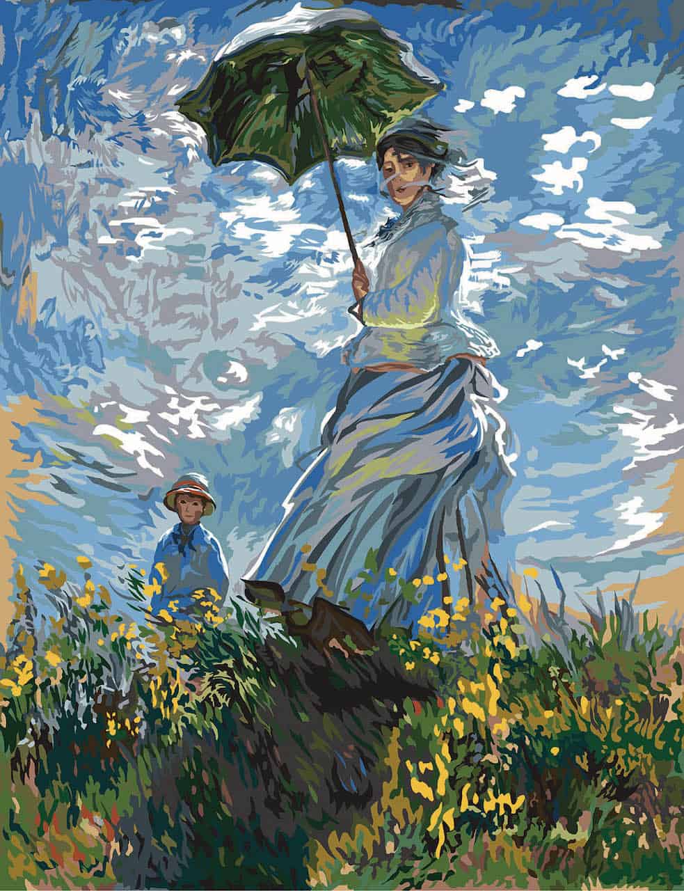 Donna con Ombrello di Monet Donna con Ombrello di Monet