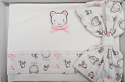 Collezione Baby Bear - Lenzuolino da ricamare a punto croce