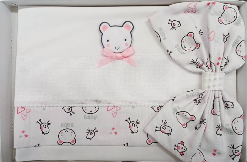 Collezione Baby Bear - Lenzuolino da ricamare a punto croce