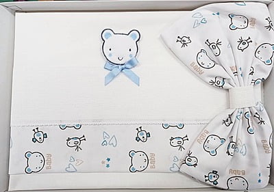 Collezione Baby Bear - Lenzuolino da ricamare a punto croce