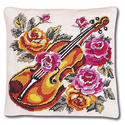 Kit per cuscino Mezzo Punto - Violino su composizione di rose