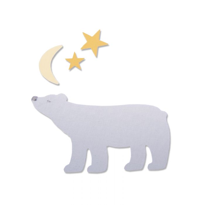 Fustelle per feltro Orso Polare con Luna e Stelle