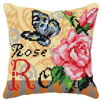 Cuscino Punto Croce Roses