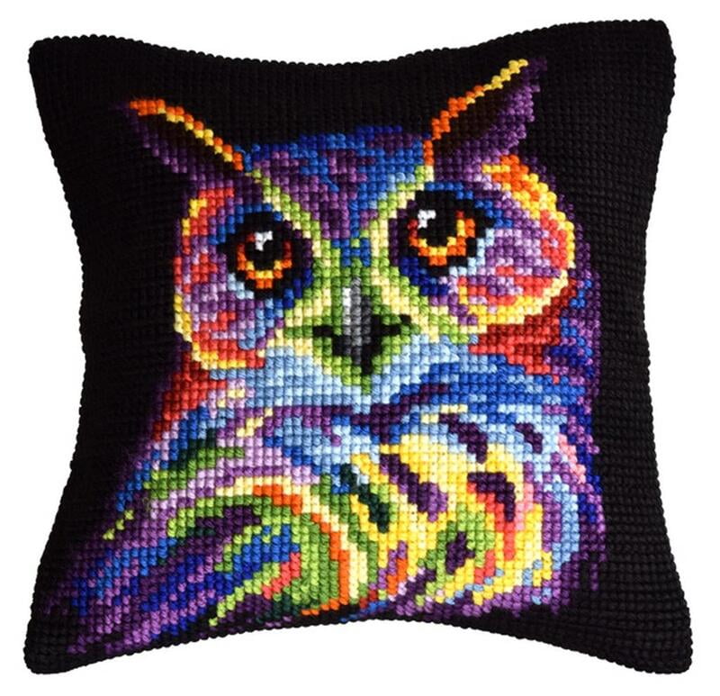Magic Owl - Cuscino ricamo punto croce Magic Owl - Cuscino ricamo punto croce