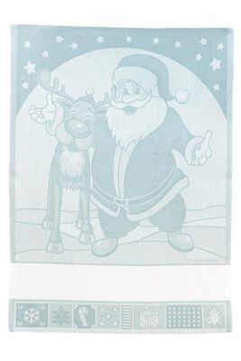 Asciugapiatti da ricamare Babbo Natale + Renna