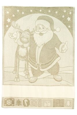 Asciugapiatti da ricamare Babbo Natale + Renna