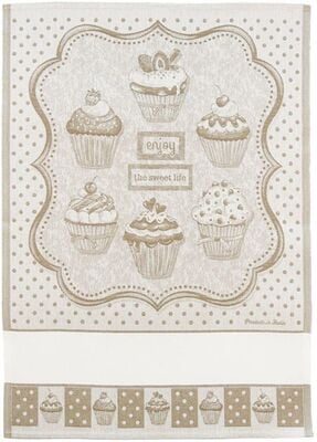 Asciugapiatti da ricamare serie Cupcake