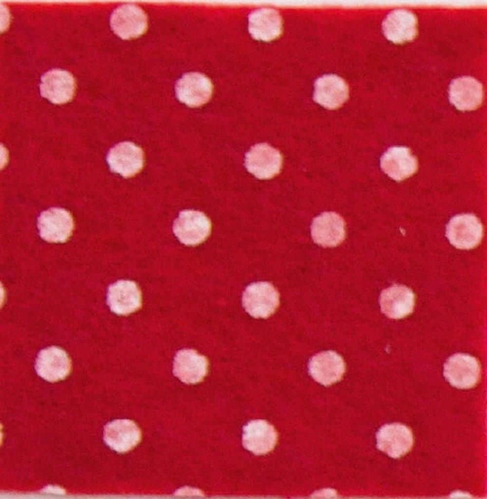 Feltro stampato 1 mm Pois 30x40 cm vari colori