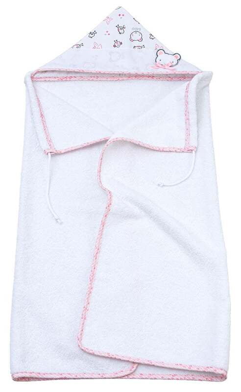 Collezione Baby Bear - Accappatoio a mantella in spugna con tela aida per punto croce Collezione Baby Bear - Accappatoio a mantella in spugna con tela aida per punto croce