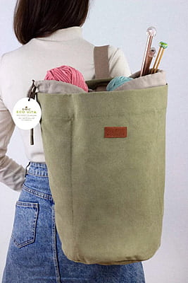 DMC Eco Vita Borsa Portalavoro Grande per maglia gomitoli ferri