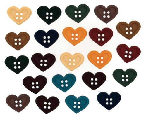 Bottoni Dress It Up Var. Quilt Hearts