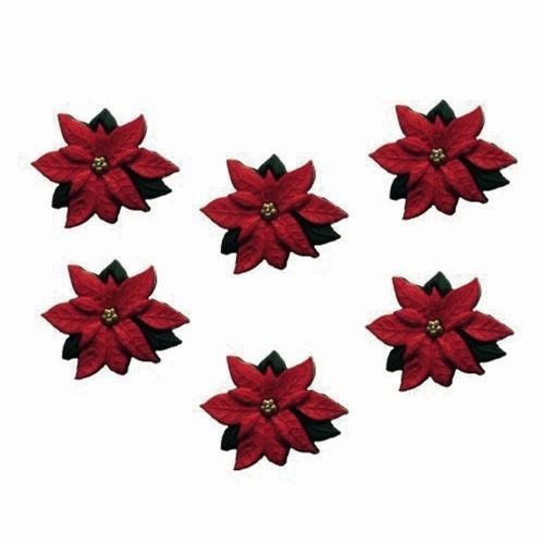 Bottoni Dress It Up Var. Red Poinsettias, 12903