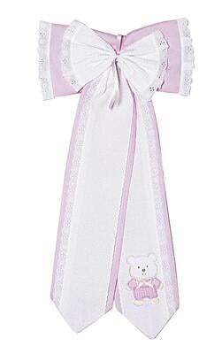 Fiocco Nascita Rosa Orso Baby