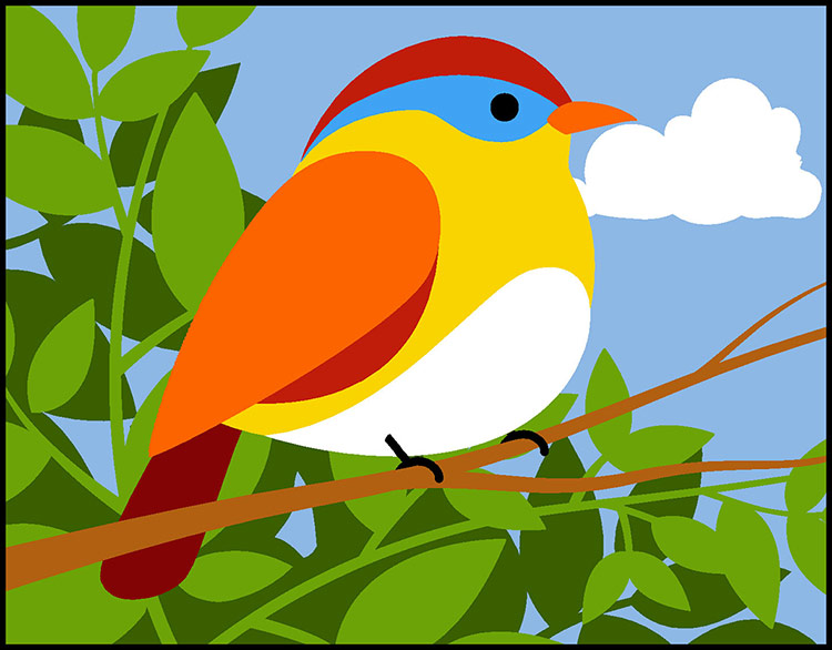 Kit Mezzopunto - Oiseau Kit Mezzopunto - Oiseau