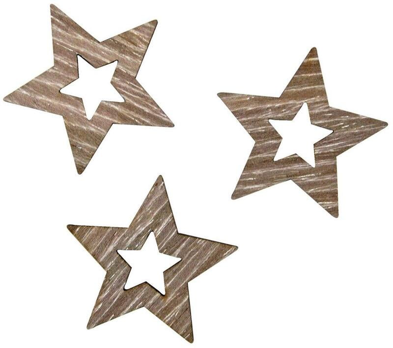 Stelle in Legno - confezione da 5 pz