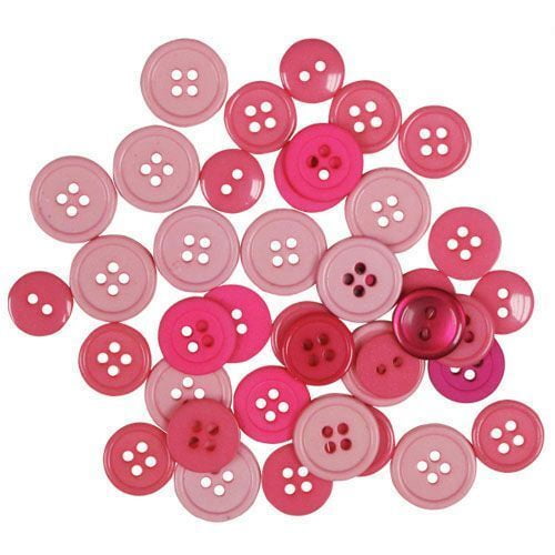 Bottoni Decorativi Colorati Var. Pink 404, 13657