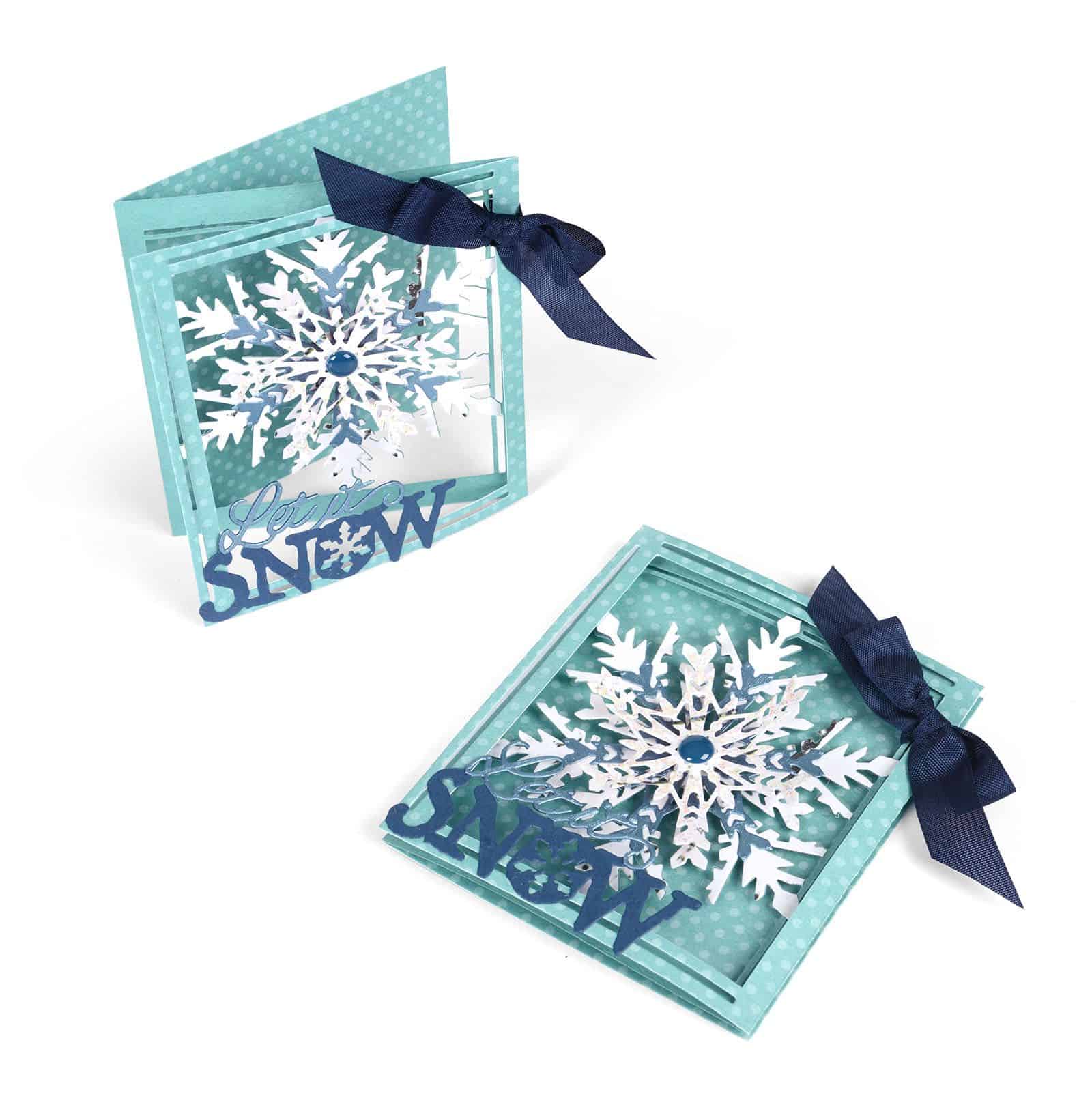 Biglietto a Tre con Fiocco di Neve by Sizzix Big Shot