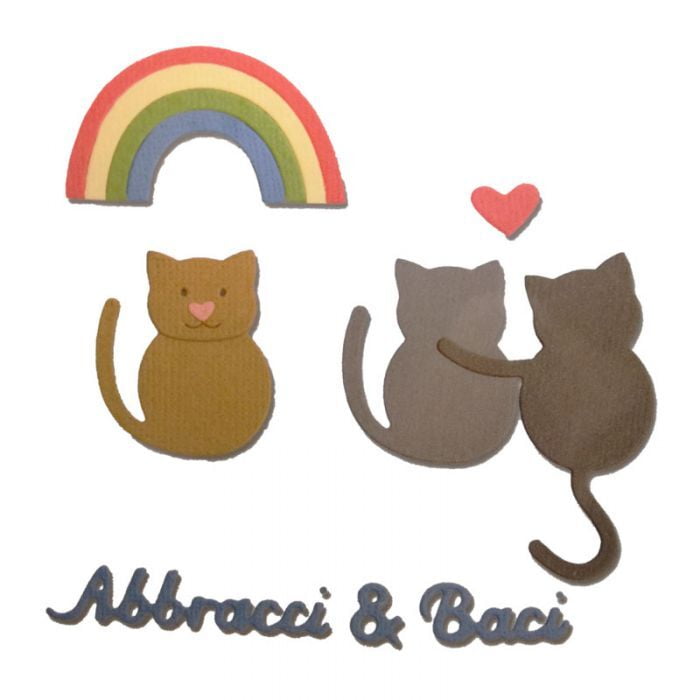 Fustella Thinlits - Gatti, Abbracci & Baci Fustella Thinlits - Gatti, Abbracci & Baci
