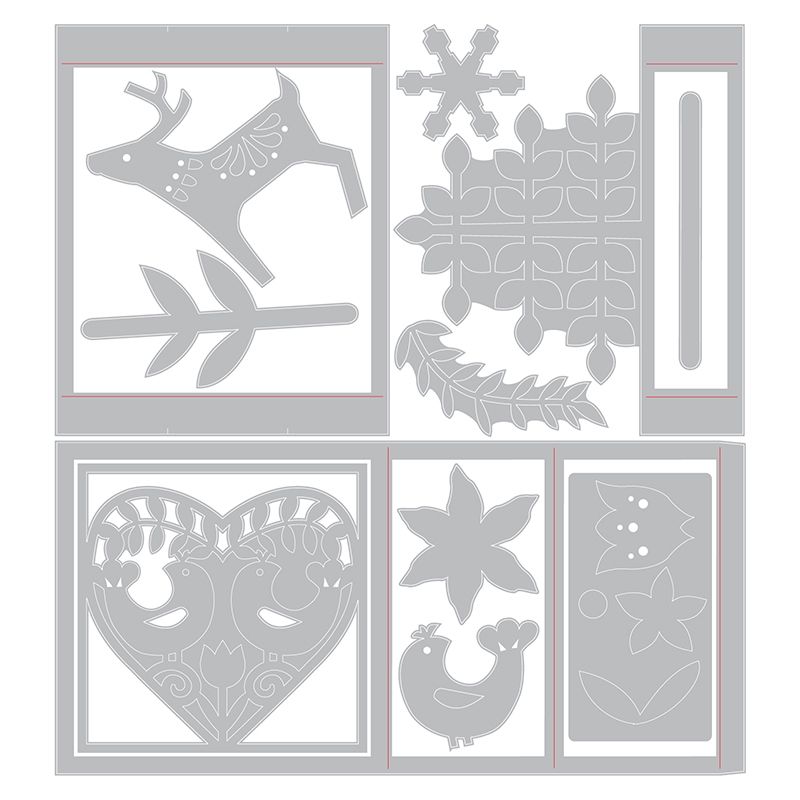 Fustelle Per Scatoline Natalizie - Metallo, Design Festivo, Per Fai Da Te E Decorazioni - Foto 7