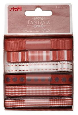 Nastrini fantasia assortiti 6 x 1 mt Nastrini fantasia assortiti 6 x 1 mt