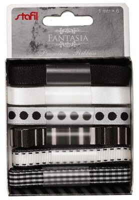 Nastrini fantasia assortiti 6 x 1 mt