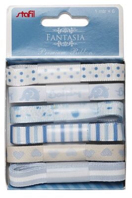 Nastrini fantasia assortiti 6 x 1 mt Nastrini fantasia assortiti 6 x 1 mt