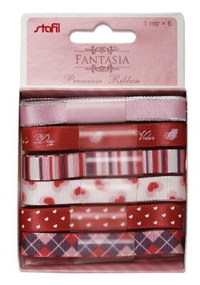 Nastrini fantasia assortiti 6 x 1 mt Nastrini fantasia assortiti 6 x 1 mt