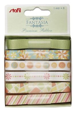 Nastrini fantasia assortiti 6 x 1 mt Nastrini fantasia assortiti 6 x 1 mt