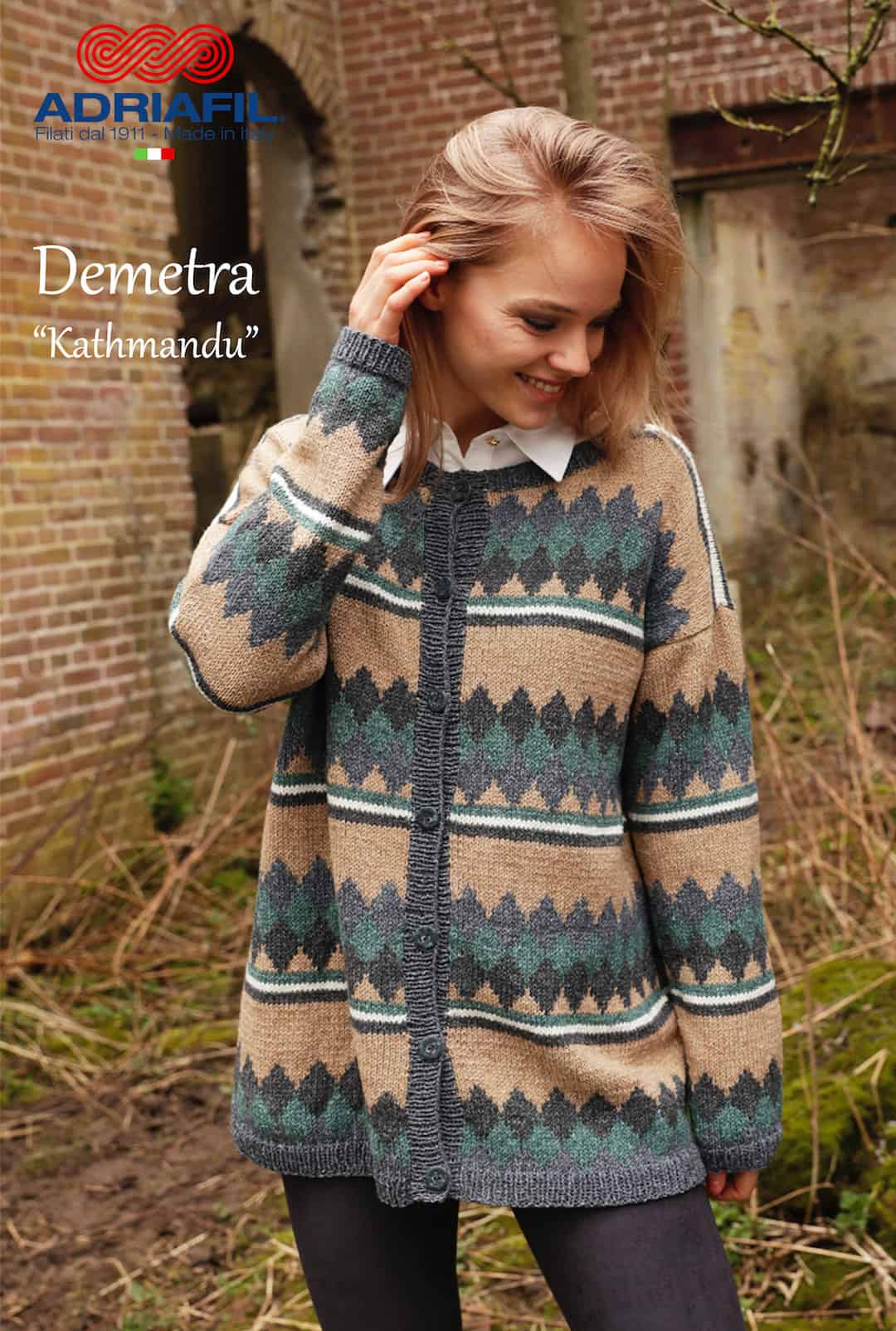 Cardigan donna fatto con Adriafil Demetra