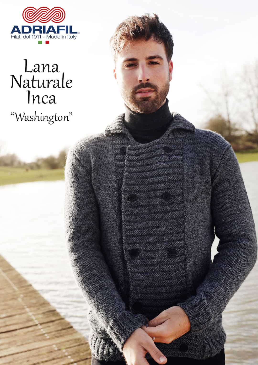 Cardigan Uomo con Lana Naturale Inca