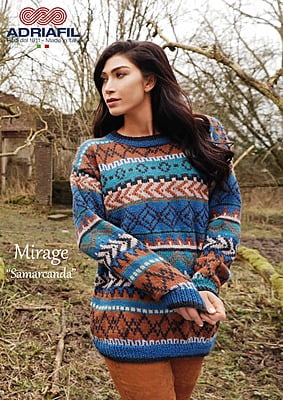 Maglione donna colorato fatto con Adriafil Mirage