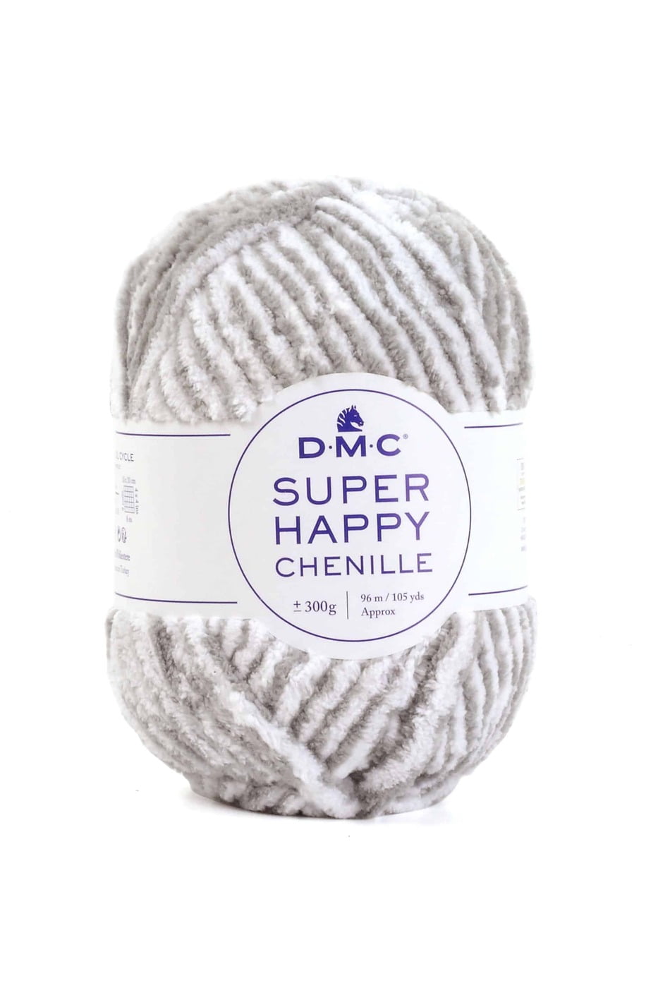Filato per uncinetto 6 colori Certificato Oeko-Tex standard 100 96 m 300 g Super Happy Chenille n. 10 mm DMC Effetto velluto | Per creare peluche GIGANTI 
