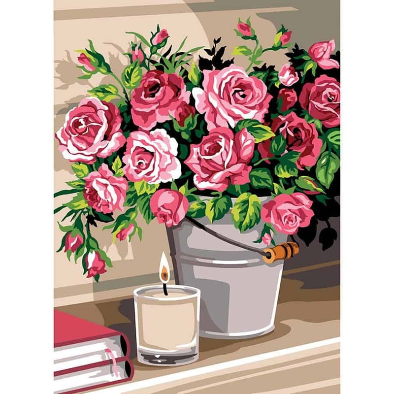 Bouquet Vintage - Tela per mezzopunto Bouquet Vintage - Tela per mezzopunto