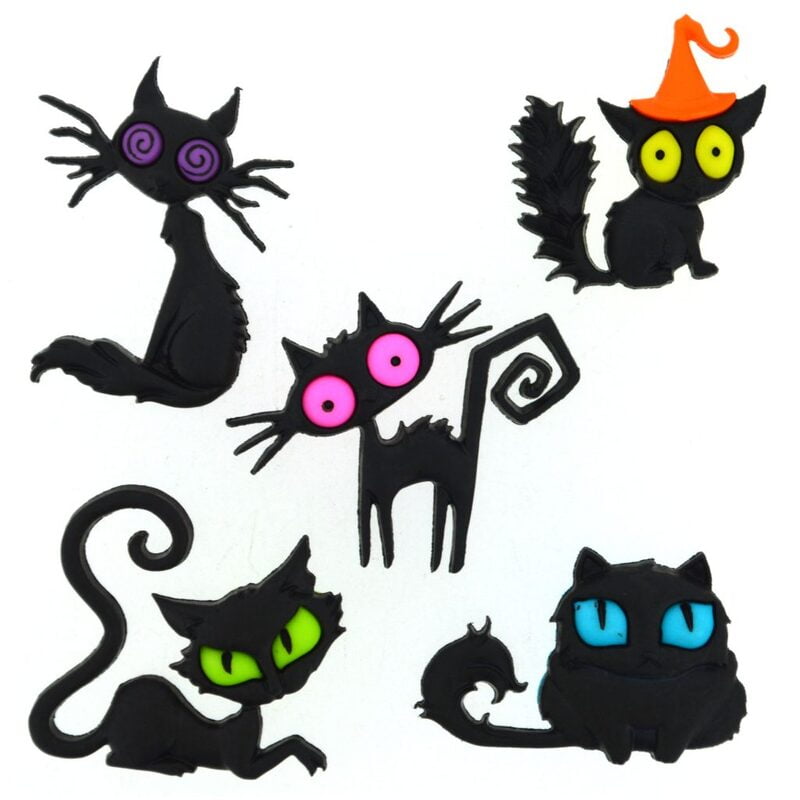 Bottoni Dress it Up - Creeped Out Cats Bottoni Dress it Up - Creeped Out Cats
