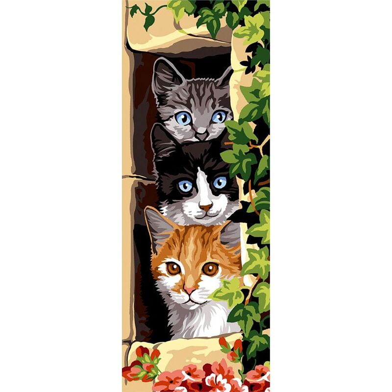 Tela Ricamo Mezzopunto - I Tre Gatti Tela Ricamo Mezzopunto - I Tre Gatti