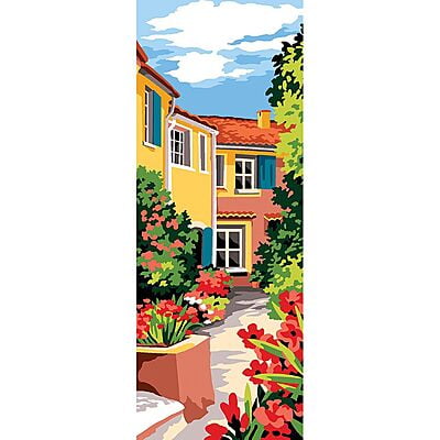 Il Vicolo - Tela prestampata per mezzopunto da 25x60 cm