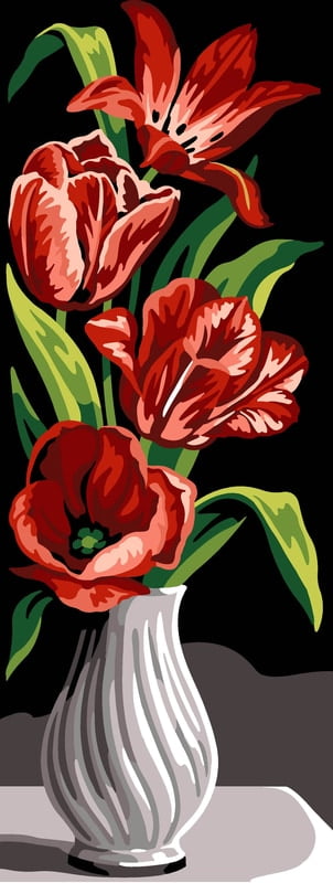 Fiori in vaso bianco