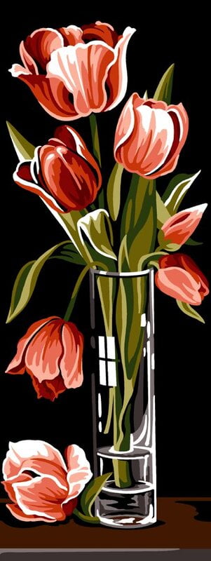 Tulipani in bicchiere di cristallo, 20347