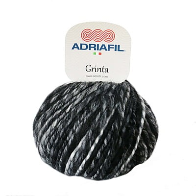 Lotto 4 gomitoli Filato Adriafil Grinta Grigio Nero