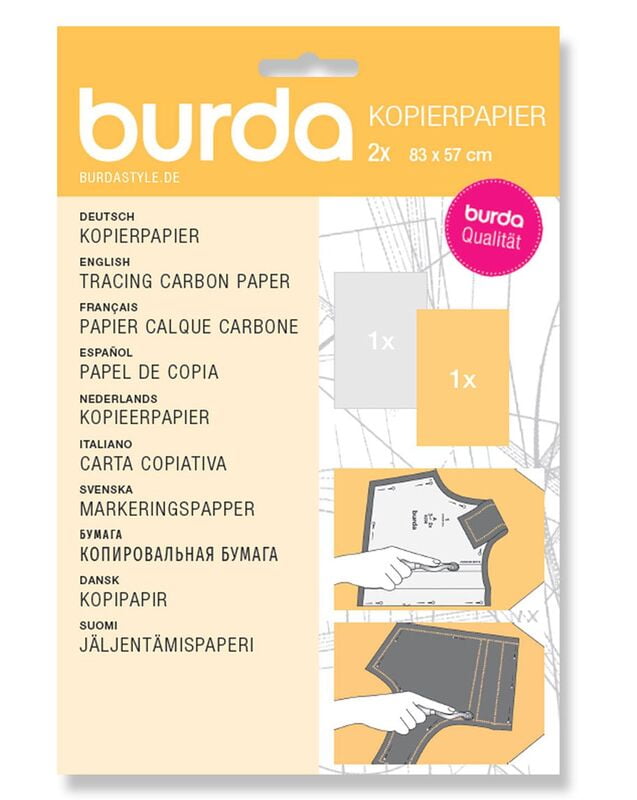 Carta Copiativa Burda 2 Fogli Bianco/Giallo