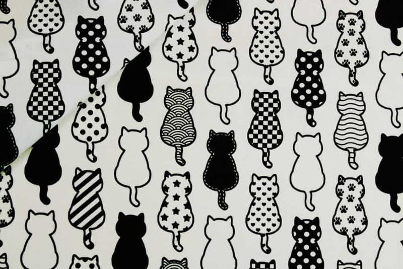 Cotone Stampato Gatti h. 150 cm
