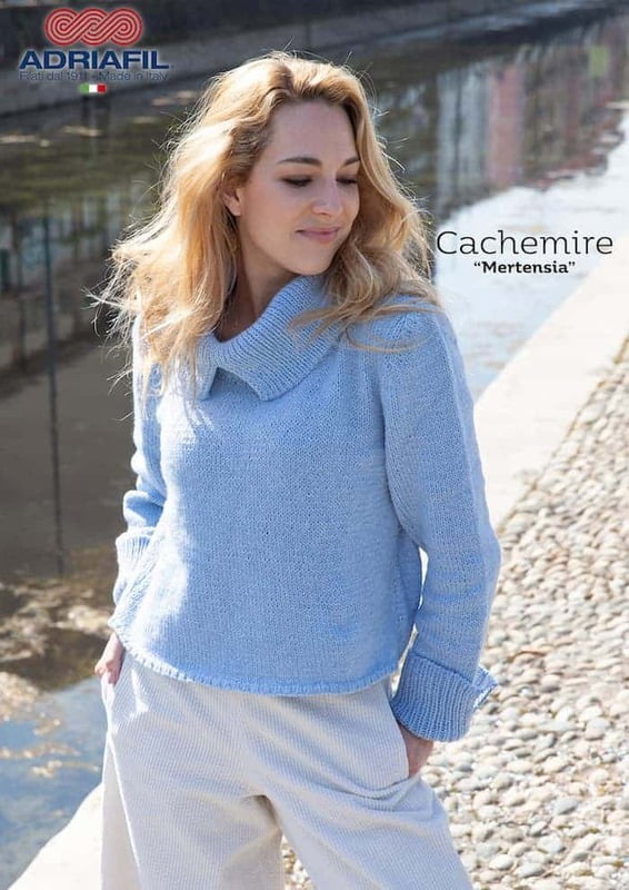 Maglione Mertensia con filato Cachemire