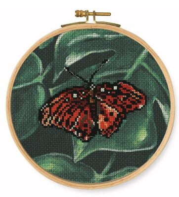 Farfalla Rossa - Kit ricamo DMC serie Tropici, 19960