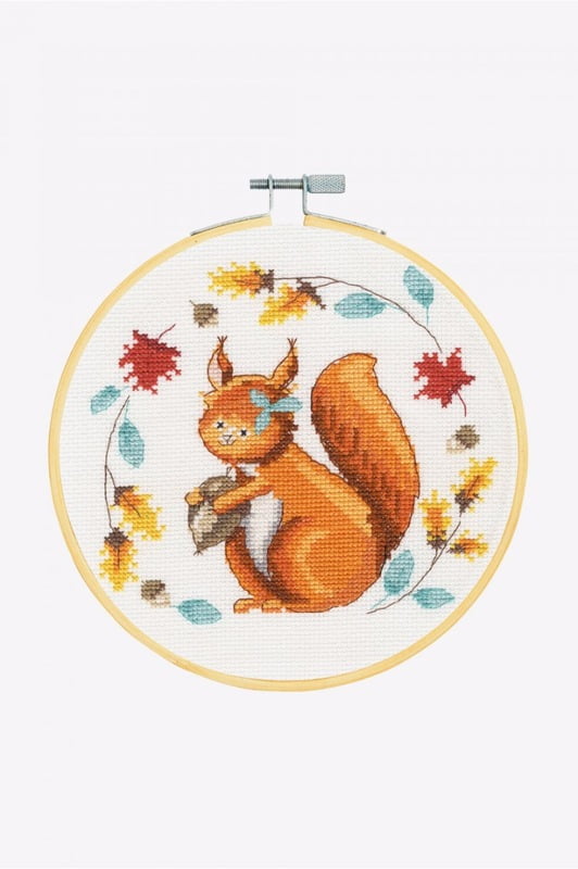 Kit ricamo punto croce DMC serie Folk - The Squirrel