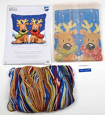 Le Renne di Babbo Natale - Cuscino By Vervaco, cosa c'è nella confezione Le Renne di Babbo Natale - Cuscino By Vervaco, cosa c'è nella confezione